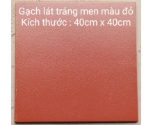 Gạch lát  tráng men màu đỏ 40cm x 40cm