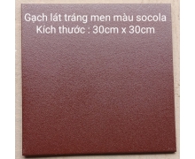 Gạch lát  tráng men màu socola 30cm x 30cm