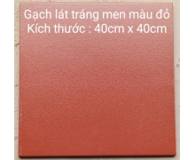 Gạch lát tráng men màu đỏ 40x40