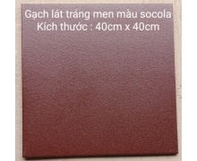 Gạch lát tráng men màu socola 40x40